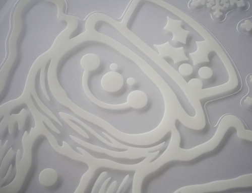 Набор светящихся новогодних наклеек "Танцующий снеговичок", 29.5х40 см, Peha Magic фото 2