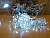 Светодиодная гирлянда нить Объемная 180 холодных белых LED ламп 13.5 м, белый ПВХ, контроллер, IP44, Kaemingk (Lumineo)