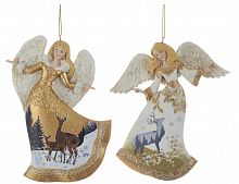 Ёлочная игрушка "Танцующий ангел зимнего леса", полистоун, 12 см, разные модели, Kurts Adler