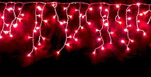 Электрогирлянда "Сосульки" 120 красных LED огней, коннектор, 3х0,4 м, прозрачный провод, ЦАРЬ ЕЛКА
