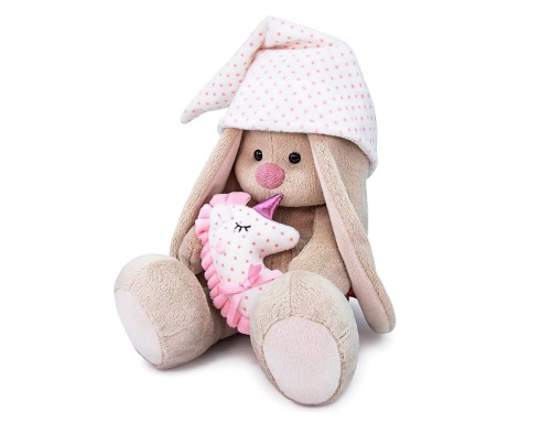 Мягкая игрушка Зайка Ми с розовой подушкой-единорогом 18 см, Budi Basa фото 2