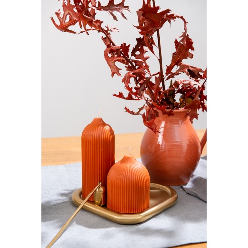 Свеча декоративная оранжевого цвета из коллекции edge фото 6