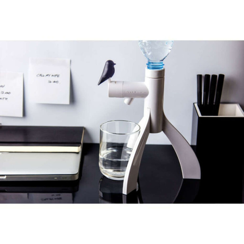 Диспенсер для воды настольный thirsty bird, 3 л, черный декор фото 2