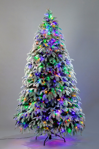 Искусственная ель Власта заснеженная с вплетенной гирляндой, Crystal Trees фото 15