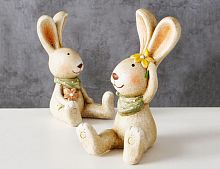 Пасхальные фигурки "Кролики джулли и джулс", терракота, 18 см (2 шт.), Boltze