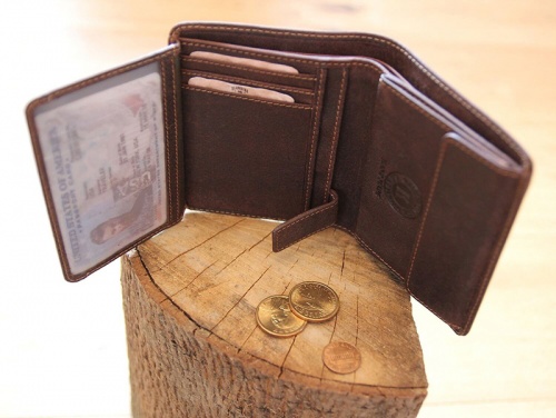 Бумажник Klondike Don, коричневый, 9,5x12 см фото 11