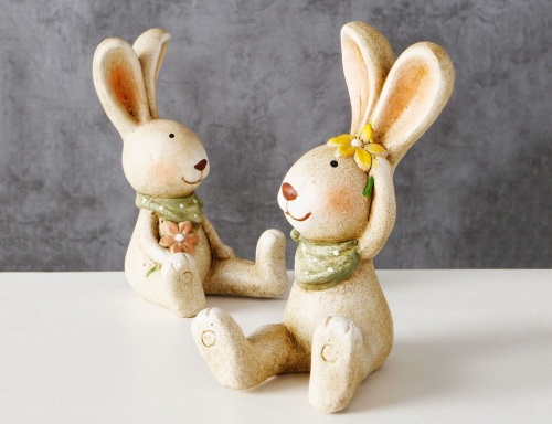 Пасхальные фигурки "Кролики джулли и джулс", терракота, 18 см (2 шт.), Boltze
