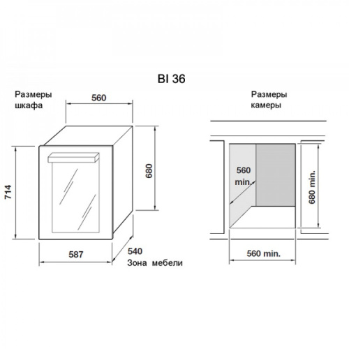 Винный шкаф Indel B Built-In 36 Home Plus фото 6