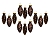 Набор ёлочных игрушек ШИШКИ-МАЛЫШКИ стеклянные, глянцевые и матовые, цвет: шоколадный, 60 мм, упаковка 12 шт., Kaemingk (Decoris)
