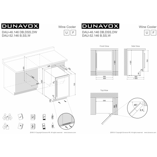 Винный шкаф Dunavox DAU-39.122 фото 7