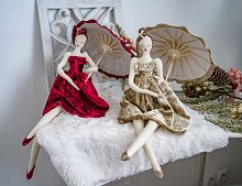 Декоративная кукла "Сеньорита с зонтиком", текстиль, 45 см, Due Esse Christmas
