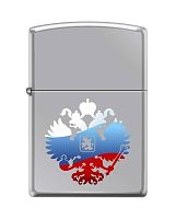 Зажигалка ZIPPO Двуглавый орёл, латунь/сталь с покрытием High Polish Chrome, серебристая, 36x12x56мм, 250 RUSSIAN COAT OF ARMS