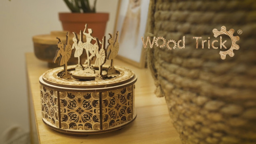 Сборная музыкальная шкатулка Wood Trick Танцующие балерины фото 5