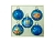 Набор стеклянных шаров РОЖДЕСТВЕНСКИЙ, синий, 5*62 мм, Елочка