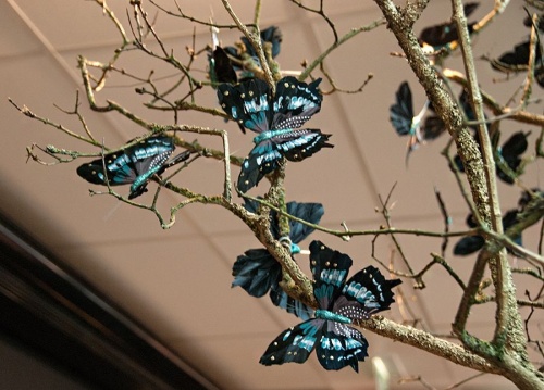 Набор "Зимние бабочки" на проволоке, перламутровый с глиттером, 10 см (упаковка 6 шт.), разные модели, Kaemingk фото 3
