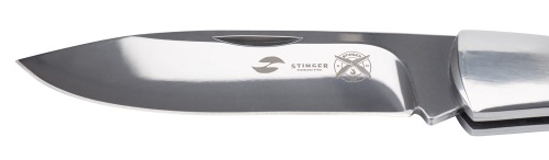 Нож Stinger, рукоять: сталь/дерево, серебр.-корич., картонная коробка фото 4