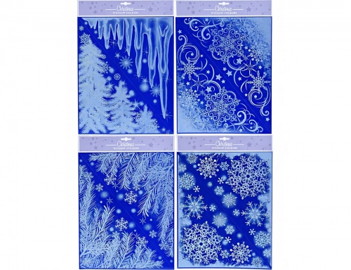 Набор стикеров для декорирования окна "Морозные уголки-кружевные снежинки",, Koopman International фото 2