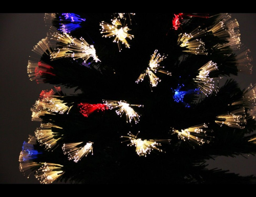 Оптоволоконная ёлка "Альфорд", тёплые белые/разноцветные светодиоды, Kaemingk фото 4