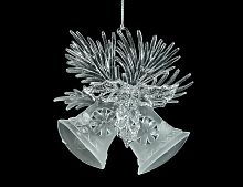 Ёлочное украшение "Рождественские колокольчики", серебристые, 12.3 см, разные модели, Forest Market