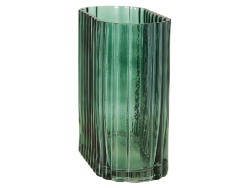 Стеклянная ваза ТУЛЬПЕ, темно зелёная, 9х18 см, Boltze фото 4