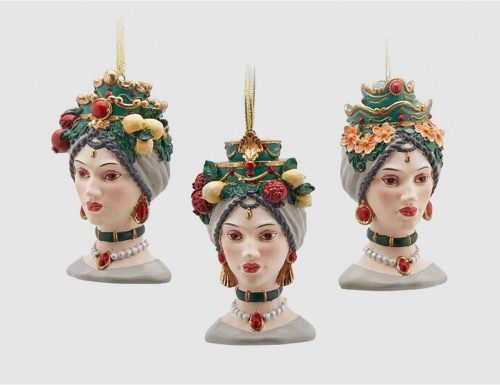 Ёлочная игрушка СИЦИЛИАНА - ДОННА АЛЬЧЕСТИ, полистоун, зелёная, 10 см, EDG фото 2