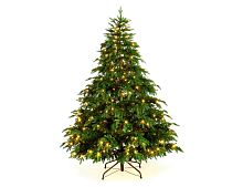 Искусственная елка с лампочками Версальские Огни 185 см, 320 теплых белых ламп, ЛИТАЯ 100%, CRYSTAL TREES