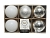 Набор пластиковых шаров New Year MIX серебряный/белый, 80 мм, упаковка 6 шт., Kaemingk
