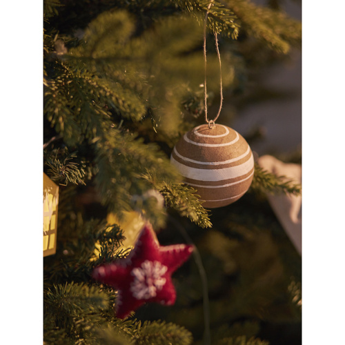 Набор елочных шаров из папье-маше zero waste из коллекции new year essential, 3 шт. фото 4