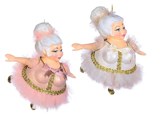 Елочная игрушка ЧАББИ-ЛЕДИ в белом, полистоун, 12 см, Goodwill фото 2