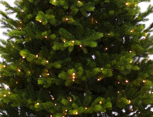 Искусственная елка с лампочками Датская 185 см, 312 теплых белых ламп, ЛИТАЯ + ПВХ, Black Box в интернет-магазине VsemPodarok.com фото 4