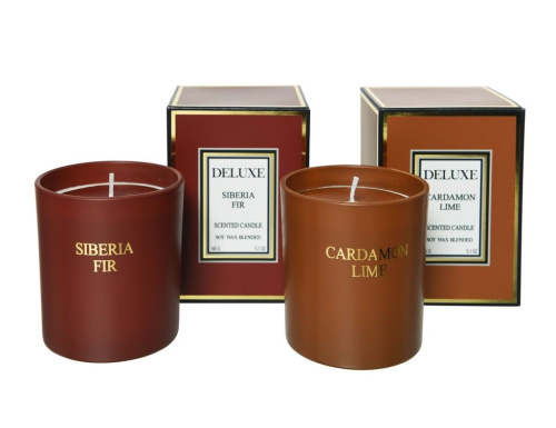 Свеча DELUX AROMA в стеклянном стакане, "Кардамон и лайм", 7х8 см, Kaemingk фото 2