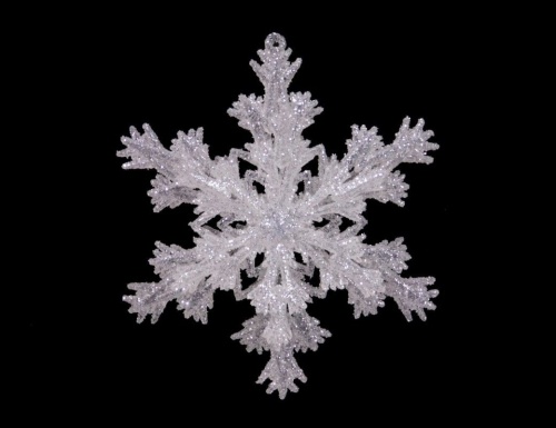 Снежинка ПУШИСТЫЕ ЛУЧИКИ, акрил, светло-серебристая, 12.7 см, Forest Market