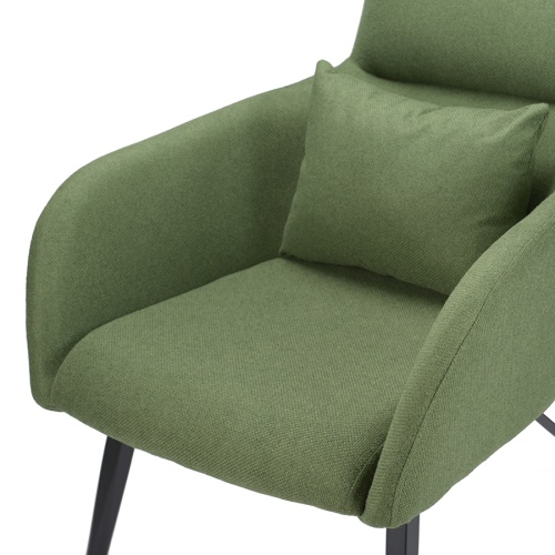 Кресло с подставкой для ног и подушкой bridjet, рогожка фото 5