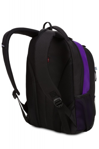 Рюкзак Swissgear, чёрный/фиолетовый/серебристый, 32х15х45 см, 22 л фото 8