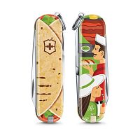 Нож-брелок Victorinox Classic LE 2019, 58 мм, 7 функций, "Mexican Tacos"