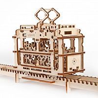 Конструктор 3D-пазл Ugears - Трамвай с рельсами