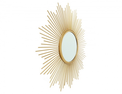 Настенное зеркало "Солнышко лучистое" золотое, 50 см, Boltze фото 2