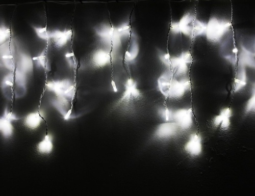 Светодиодная гирлянда Бахрома Super Rubber 5*0.5 м, 190 холодных белых LED ламп с мерцанием, черный каучук, соединяемая, IP65, SNOWHOUSE фото 4