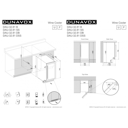 Винный шкаф Dunavox DAU-32.81SS фото 2