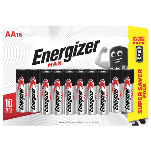 Батарейки алкалиновые Energizer Max LR06 (AA) 16 шт E301533101 (455106)