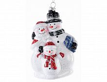 Ёлочная игрушка "Снеговичковое семейство", пластик, 5.5x8x11 см, Новогодняя сказка