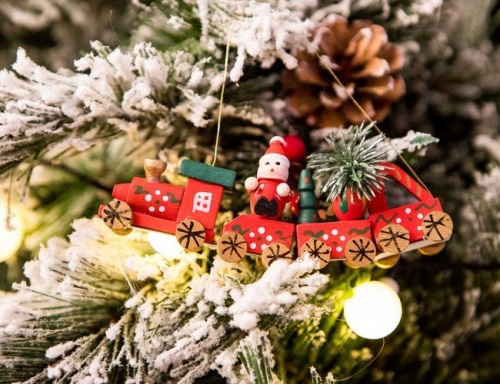 Ёлочная игрушка "Рождественский поезд", дерево, 12 см, разные модели, Breitner фото 3