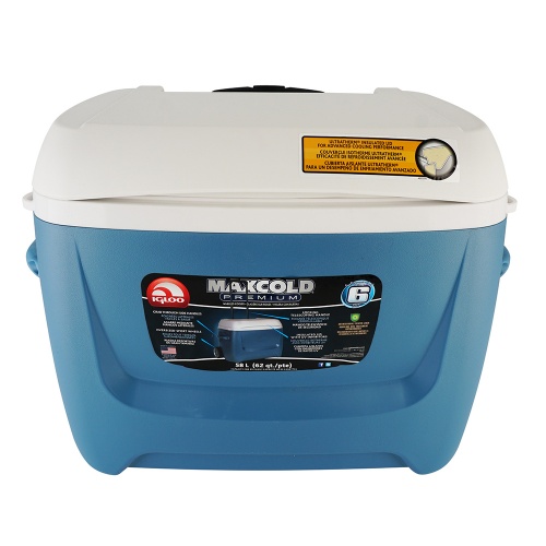 Изотермический контейнер (термобокс) Igloo Maxcold 62 Roller (58 л.), синий фото 2