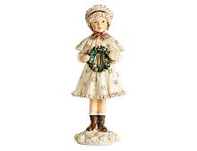 Декоративная фигура МАЛЫШКА ХЕЛЛИ С ВЕНКОМ, полистоун, 17 см, Goodwill