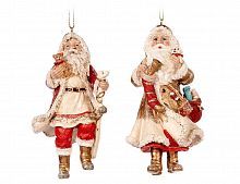 Ёлочное украшение "Санта с подарками", полистоун, 11 см, в ассортименте, Goodwill