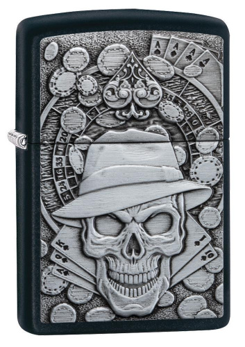 Зажигалка Zippo Classic с покрытием Black Matte, латунь/сталь, чёрная, матовая фото 2