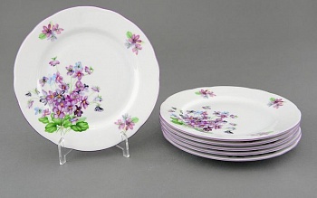 Набор тарелок лиловый десертных тарелок 19 см. 6 шт. арт.03160319-2391, Leander