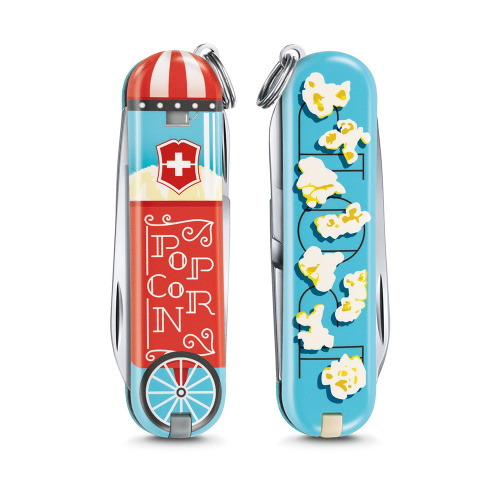 Нож-брелок Victorinox Classic LE 2019, 58 мм, 7 функций, "Let it Pop"