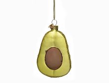 Ёлочная игрушка АВОКАДО, стекло, 10 см, Kaemingk