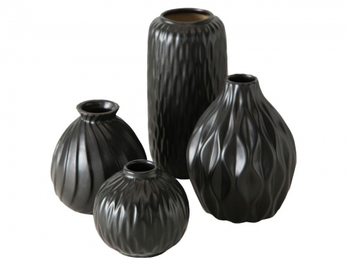 Керамическая ваза "Залина", чёрная, Boltze фото 2